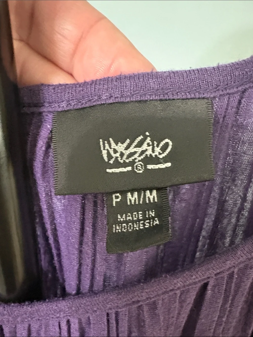 Mossimo Purple Pleated Sleeveless Mini Dress - Picture 2 of 3